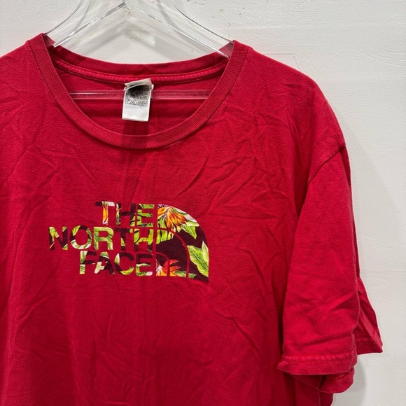 The North Face Tropics Rojo T-Shirt Red Short Sleeve Outdoor Size XXL Men’s - Picture 3 of 6